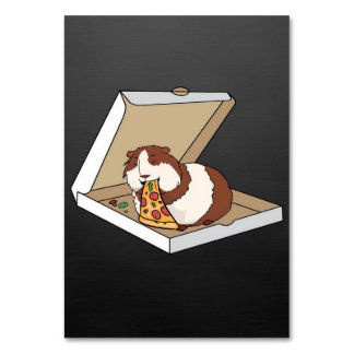 Funny Guinea Pig Pizza Cartoon Funny Pet Gift Idea Kaart