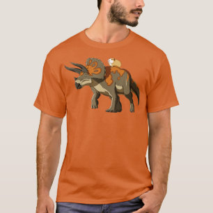 Funny Guinea Pig Riding Triceratops Dinosaur T-shirt