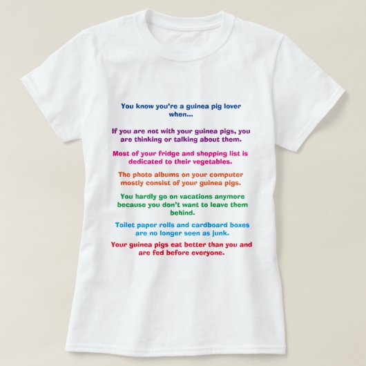 Funny Guinea Pig Shirt (Design voorkant)