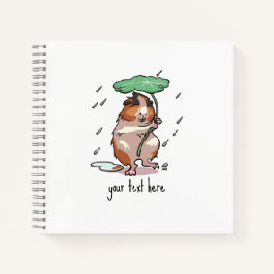 Funny Guinea Pig Voeg Jouw tekst Paraplu Cartoon Notitieboek