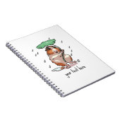 Funny Guinea Pig Voeg Jouw tekst Paraplu Cartoon Notitieboek (Rechterzijde)