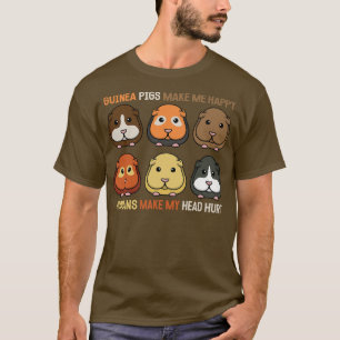 Funny Guinea Pigs maakt me blij met vrouwelijke Ma T-shirt