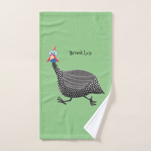 Funny Guineafowl cartoon Bad Handdoek (Handdoek)