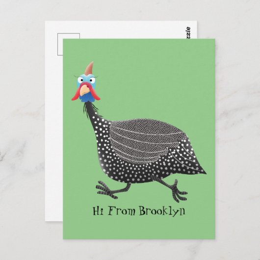 Funny Guineafowl cartoon Briefkaart (Voorkant / Achterkant)