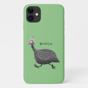 Funny Guineafowl cartoon iPhone 11 Hoesje