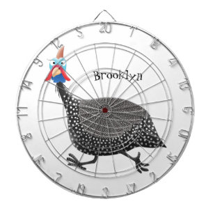 Funny Guineafowl cartoon Dartbord