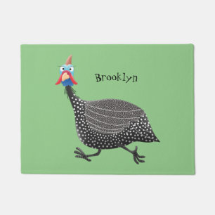 Funny Guineafowl cartoon Deurmat