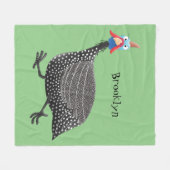 Funny Guineafowl cartoon Fleece Deken (Voorkant (Horizontaal))