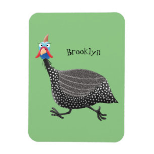 Funny Guineafowl cartoon Magneet