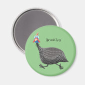 Funny Guineafowl cartoon Magneet (Voorkant / Achterkant)