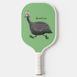 Funny Guineafowl cartoon Pickleball Paddle