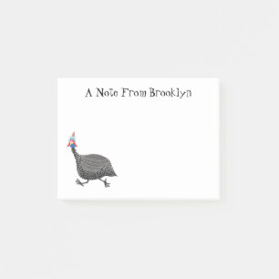 Funny Guineafowl cartoon Post-it® Notes