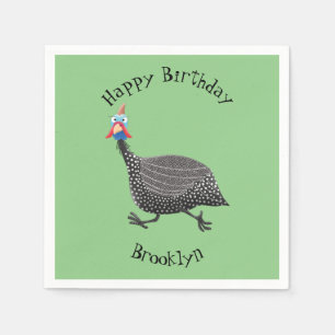 Funny Guineafowl cartoon Servet