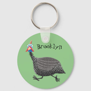 Funny Guineafowl cartoon Sleutelhanger