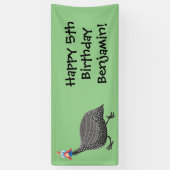 Funny Guineafowl cartoon Spandoek (Verticaal)