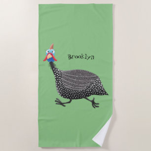 Funny Guineafowl cartoon Strandlaken