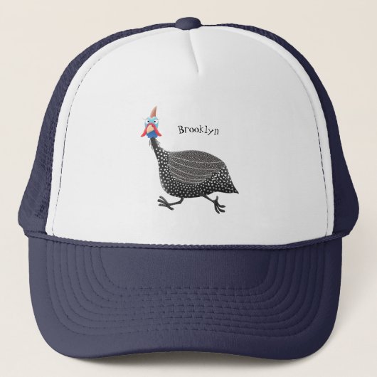 Funny Guineafowl cartoon Trucker Pet (Voorkant)