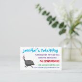 Funny Guineafowl cartoon Visitekaartje (Staand voorkant)