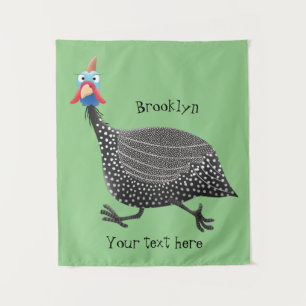 Funny Guineafowl cartoon Wandkleed
