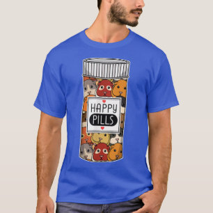 Funny Guinee Pig Happy Meds Vrouwen Kinder Mannen T-shirt