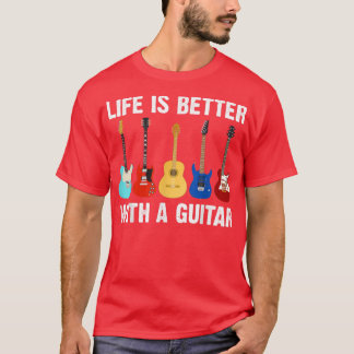 Funny Guitar Art Mannen Vrouwen Guitar Lovers Spel T-shirt