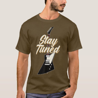Funny Guitar Blijf op de hoogte van muziek 399 T-shirt