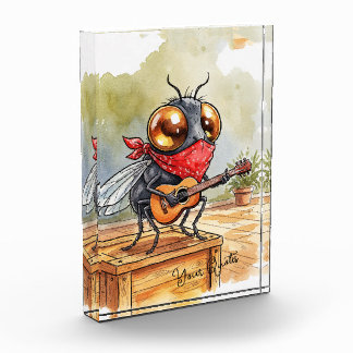 Funny Guitar Fly Art Fotoblokken