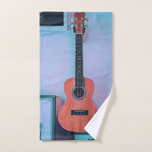 Funny guitar gift handdoek (Handdoek)