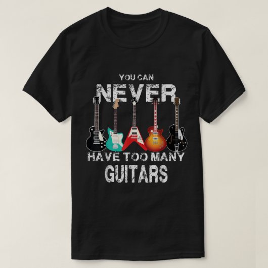 Funny Guitar Player Musician Design T-shirt (Design voorkant)