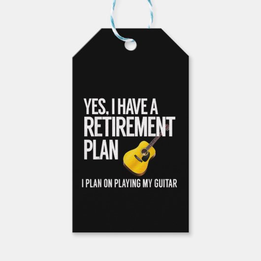 Funny Guitar Player Retirement Gift Cadeaulabel (Voorkant)