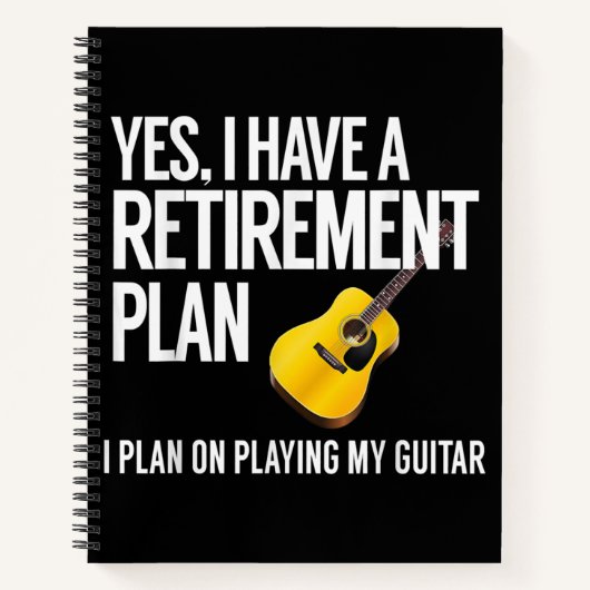 Funny Guitar Player Retirement Gift Notitieboek (Voorkant)
