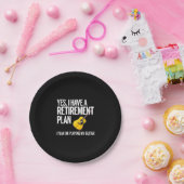 Funny Guitar Player Retirement Gift Papieren Bordje (Feest)