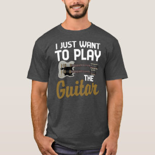Funny Guitarist Musicus wil ik gewoon de T-shirt