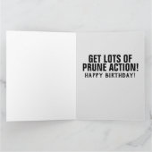 FUNNY GUY ON TOILET POOP JOKE CARTE D'ANNIVERSAIRE (Intérieur)