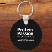 Funny Gym Definition Weightlifting Workout Protein Sleutelhanger (Voorkant)