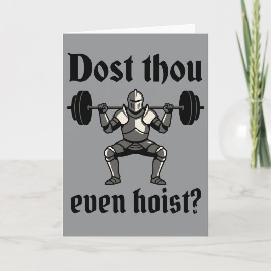 Funny Gym Dost Thou Even Hoist Medieval Kaart (Voorkant)