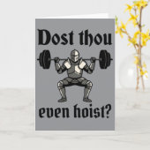 Funny Gym Dost Thou Even Hoist Medieval Kaart (Gele Bloem)