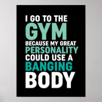 Funny Gym Fitness Workout Ik ga naar Gym omdat