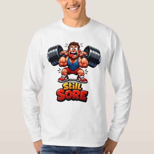 Funny Gym Long Sleeve T-Shirt - Gym Meme (Voorkant)