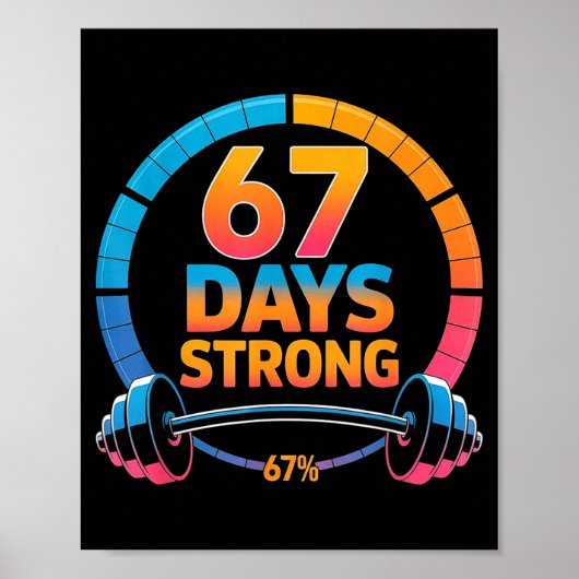 Funny Gym Meme 67 Poster (Voorkant)