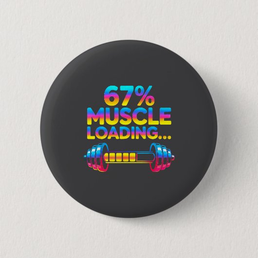 Funny Gym Meme 67  Ronde Button 5,7 Cm (Voorkant)