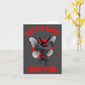 Funny Gym Mothman Shirt Cryptid Let's Get Ryptid G Kaart (Gele Bloem)