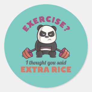 Funny Gym Motivation Fitness Training and Workout Ronde Sticker