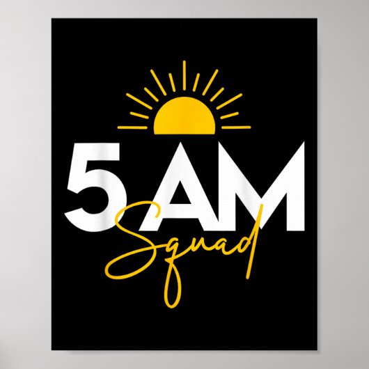 Funny Gym Workout Lovers Fitness Crew - 5 Am Squad Poster (Voorkant)