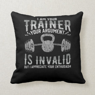 Funny Gym Workout Training Personal Trainers Kussen