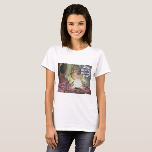 Funny Gypsy Fortune Teller Crystal Ball T-shirt (Voorkant volledig)