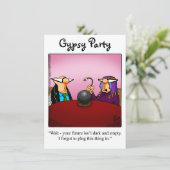 Funny Gypsy Party-uitnodigingen Kaart (Staand voorkant)