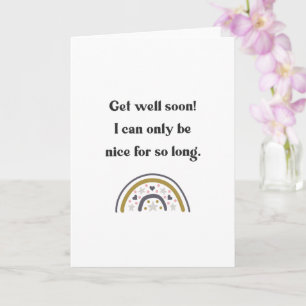 Funny Haal snel goed, grappig Kaart