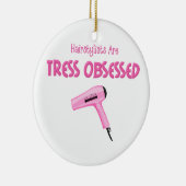 Funny Haarstylist Keramisch Ornament (Rechts)