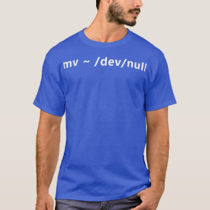 Funny Hacker Humor mv dev null Linu T-shirt